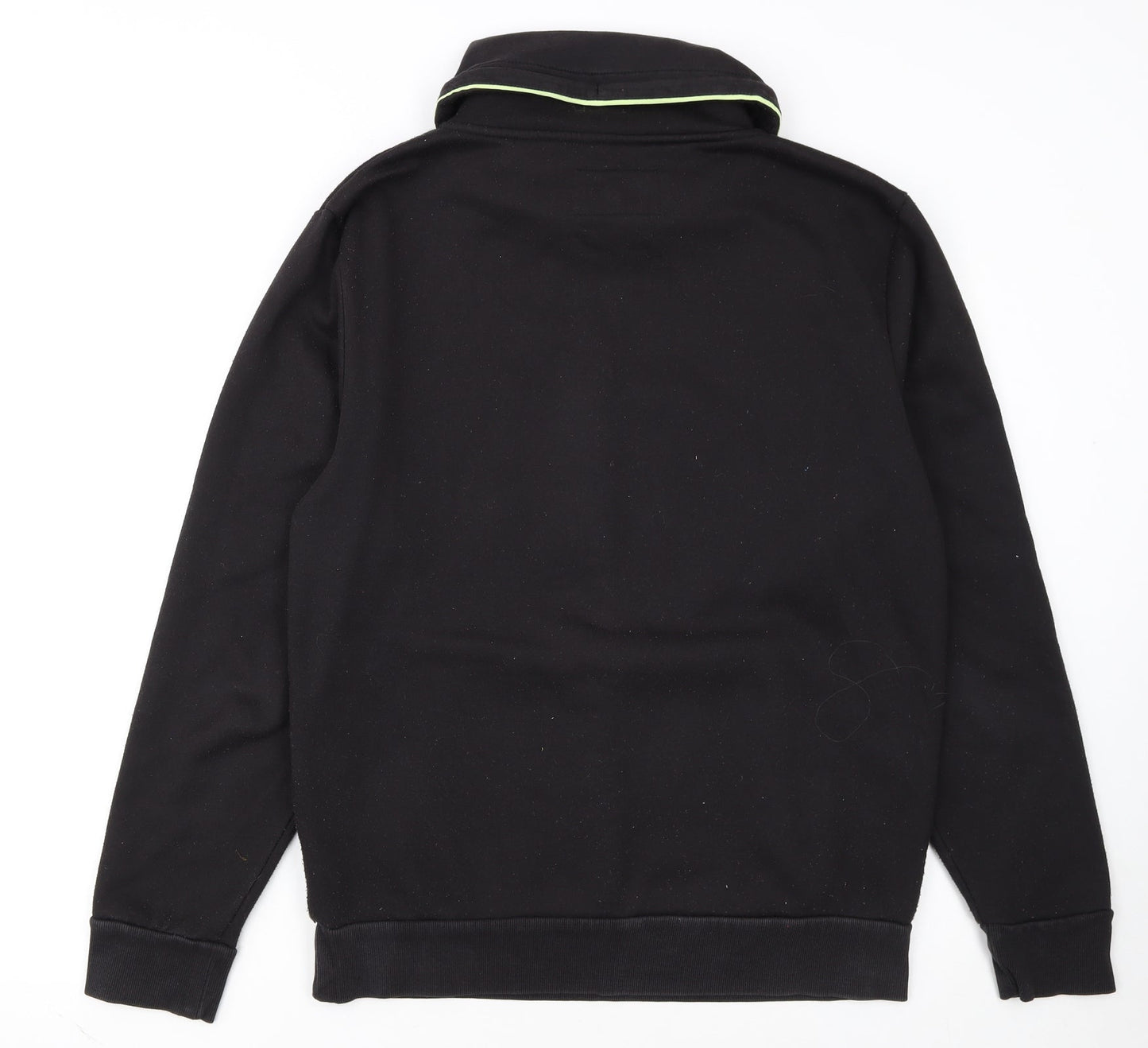 Angelo Litrico Men's Black Pullover Sweatshirt M Urban Logo High Neck