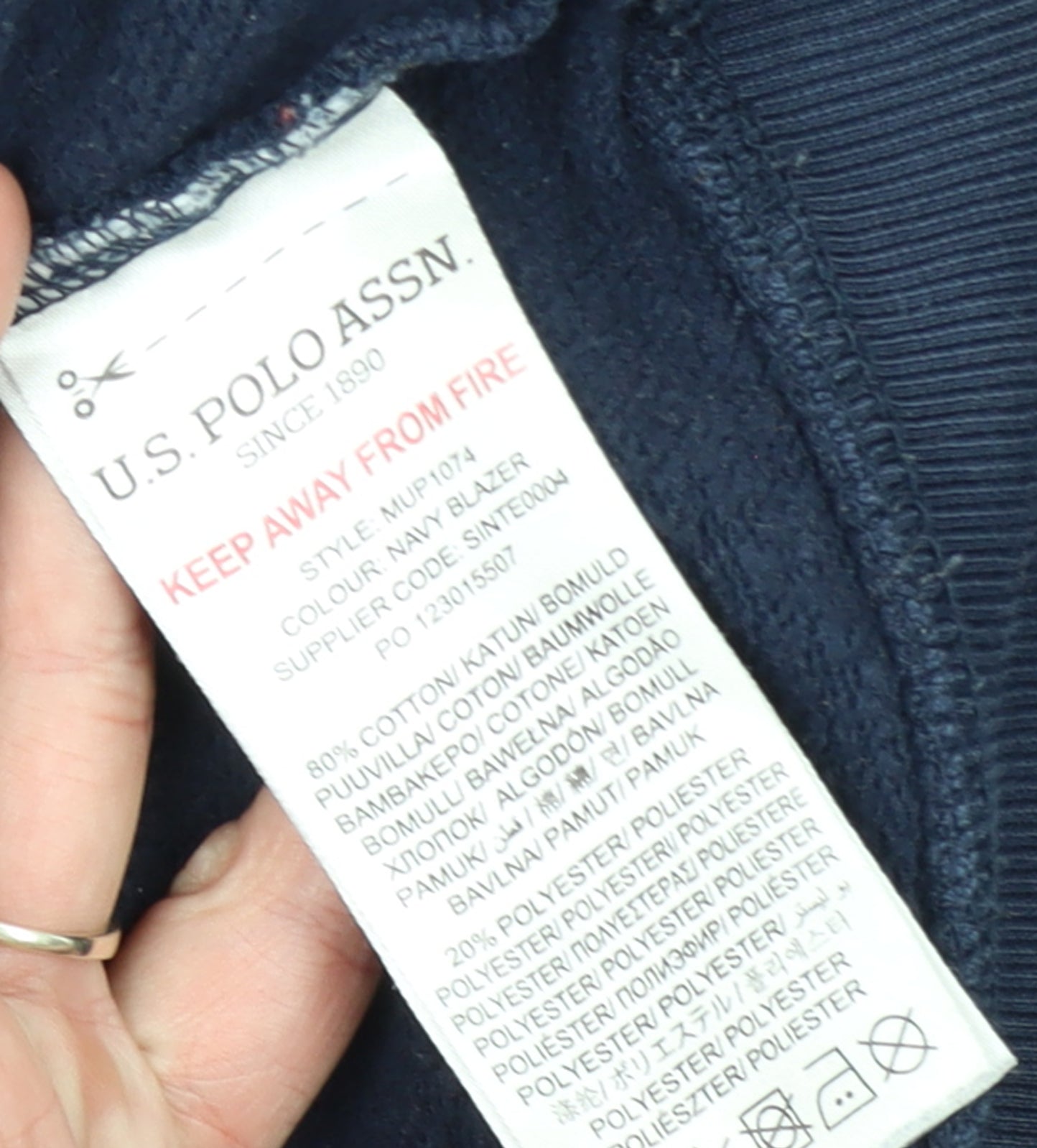 U.S. Polo Assn. Men's Blue 1/2 Zip Hoodie XXL Classic Fit