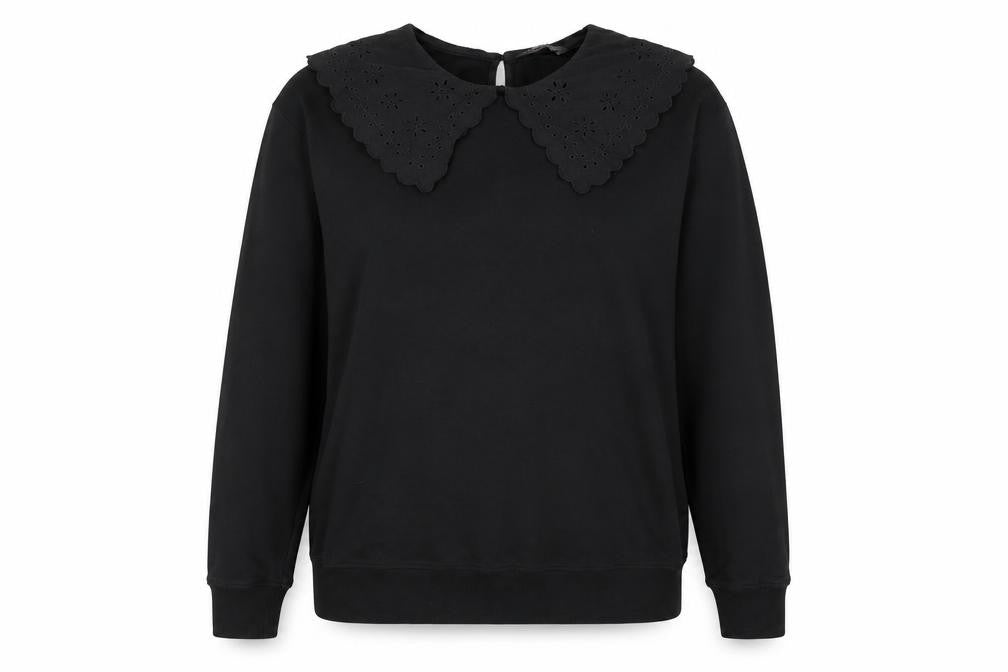 Marks & Spencer Women's Black Long Sleeve Pullover Sweatshirt Size 14