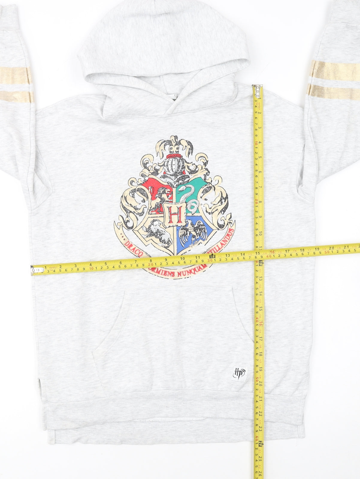 H&M Girls Grey Harry Potter Hoodie 9-10 Years Pullover Hogwarts Crest