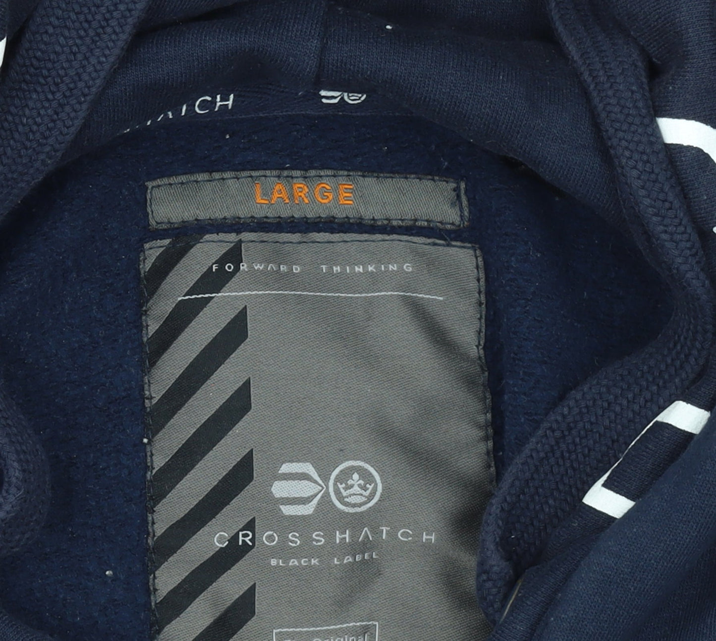 Crosshatch Men’s Blue Full Zip Hoodie Large Hooded Sweat Top