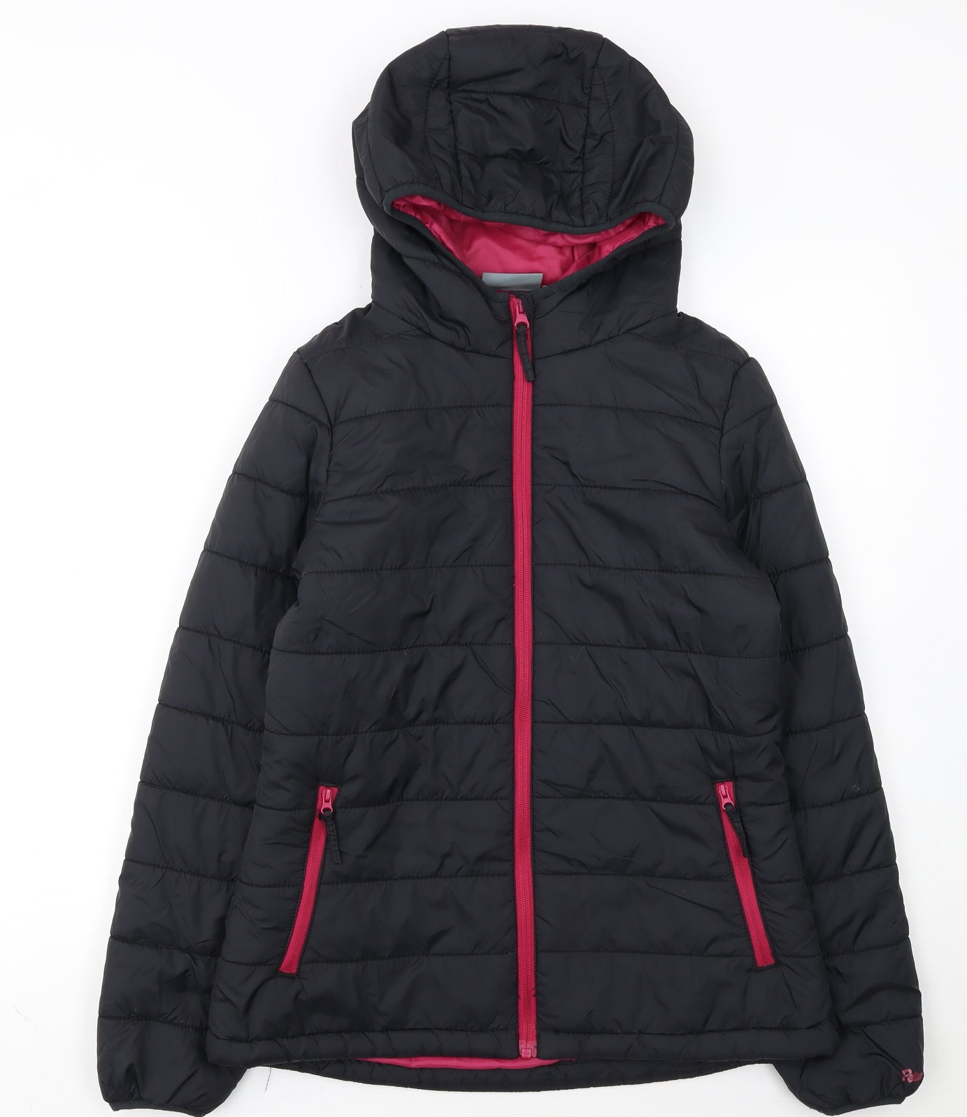 Peter Storm Womens Black Size 8 Hooded Lightweight Puffer Jacket