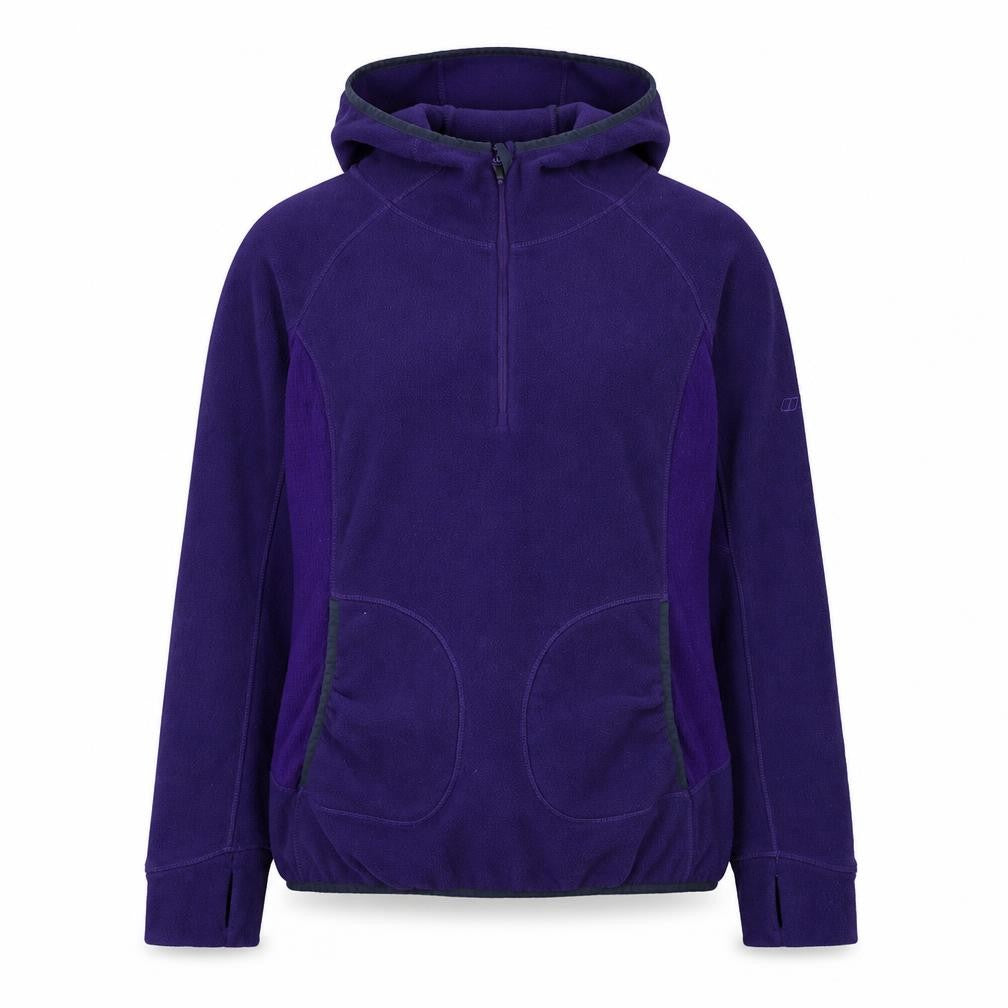 Berghaus Womens Purple Fleece 1/2 Zip Hoodie UK 16