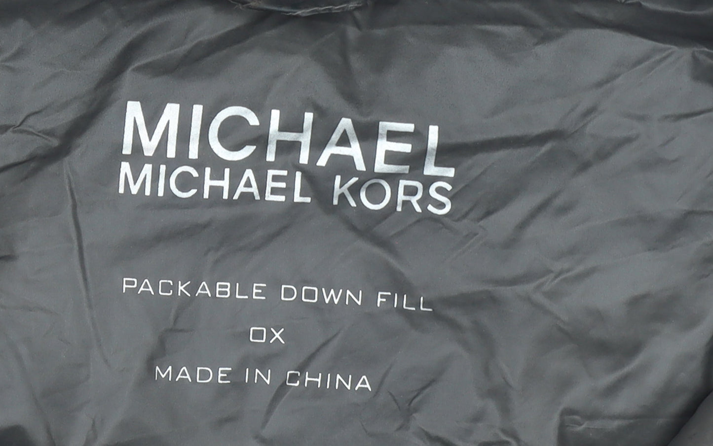 Michael Kors Womens Grey XL Hooded Puffer Jacket Lightweight Down Coat