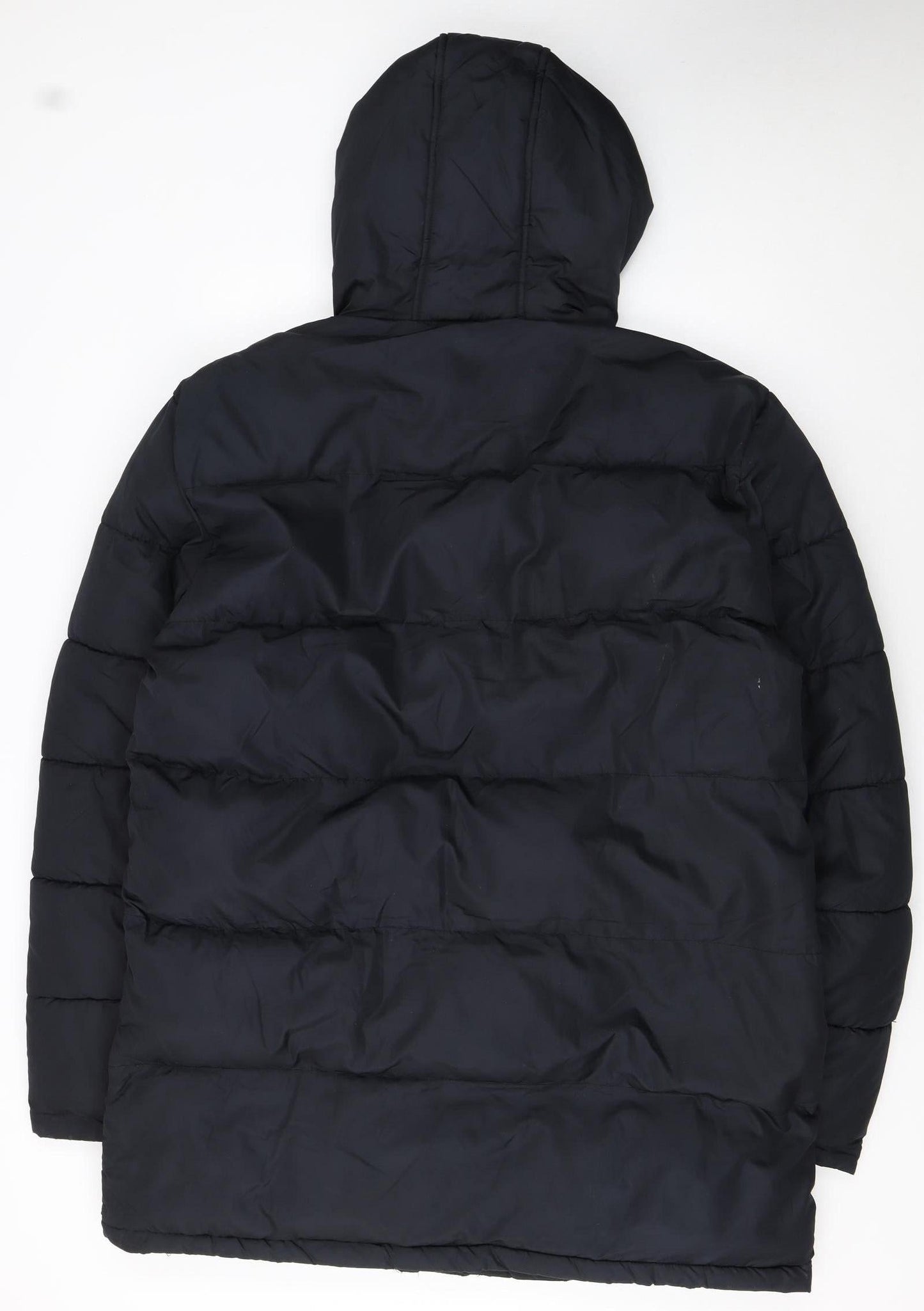 French Connection Men's Black XL Puffer Hooded Winter Jacket