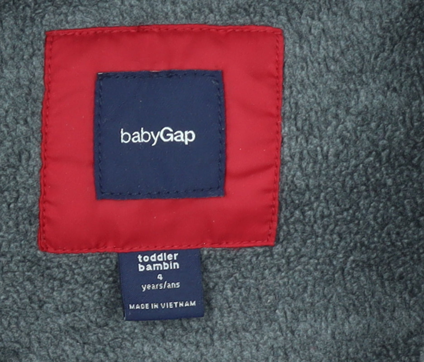 babyGap Boys Red Padded Bodywarmer 4 Years Polyester Waistcoat