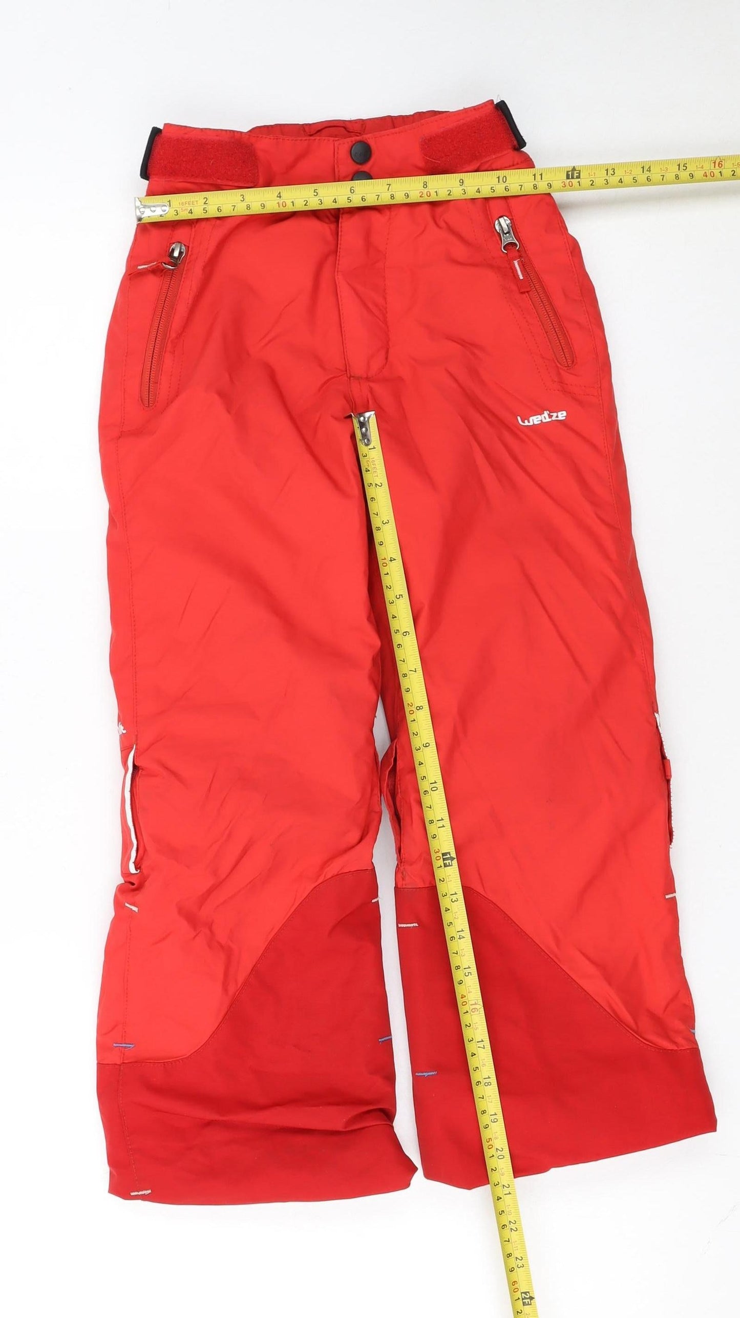 Wedze Boys Red Waterproof Insulated Snow Pants 6 Years Winter Ski Trousers