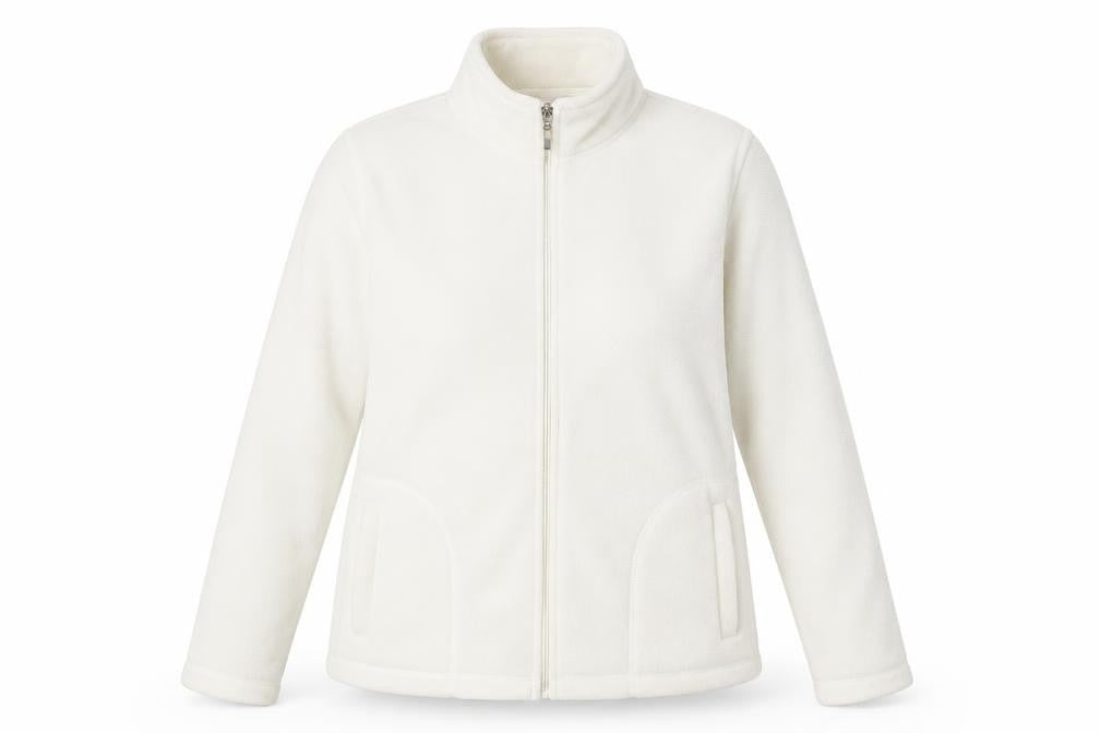 Anthology Women’s White Fleece Full Zip Jacket Size 18/14