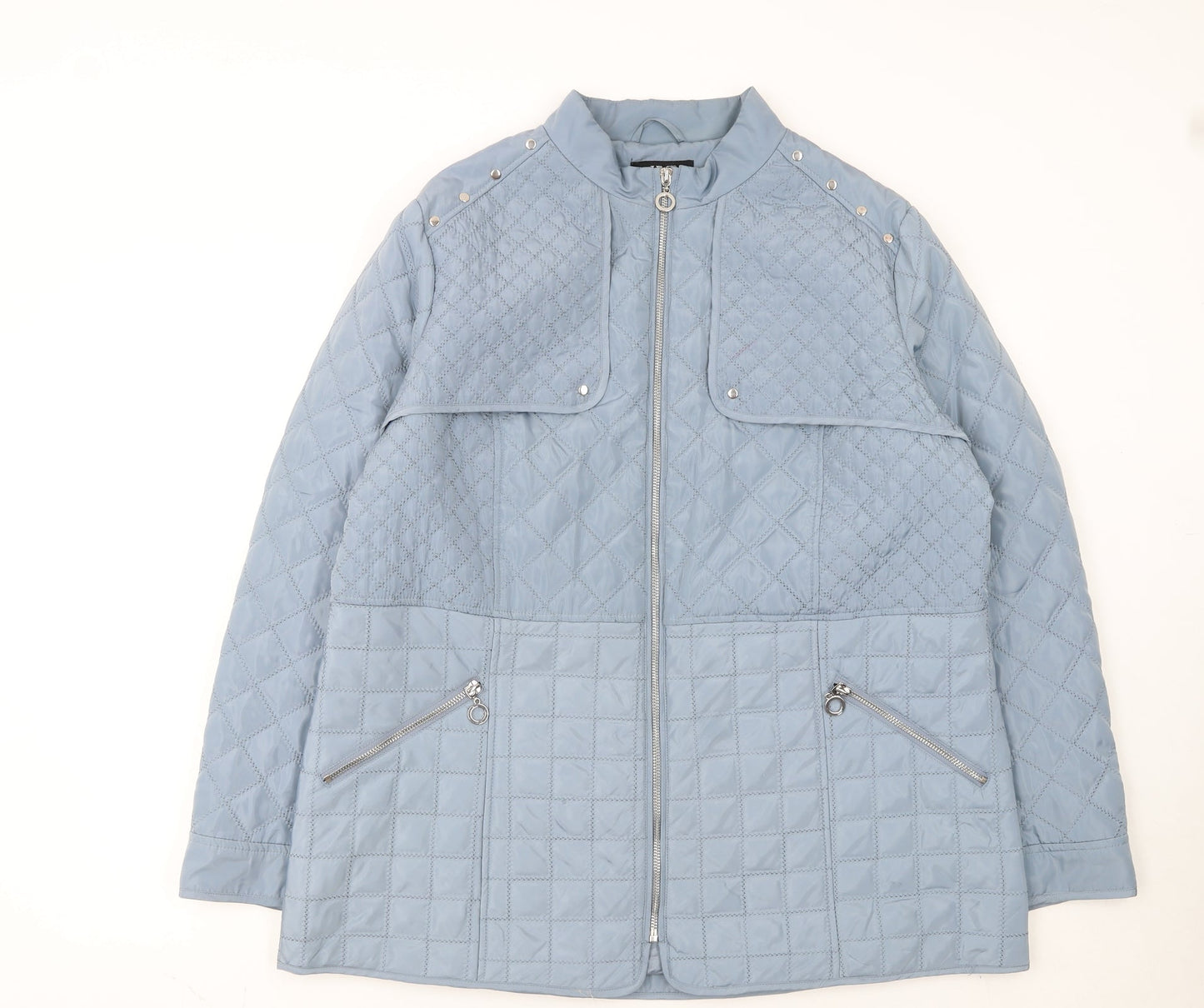 JBC Collection Women’s Blue Quilted Full Zip Jacket Size 16