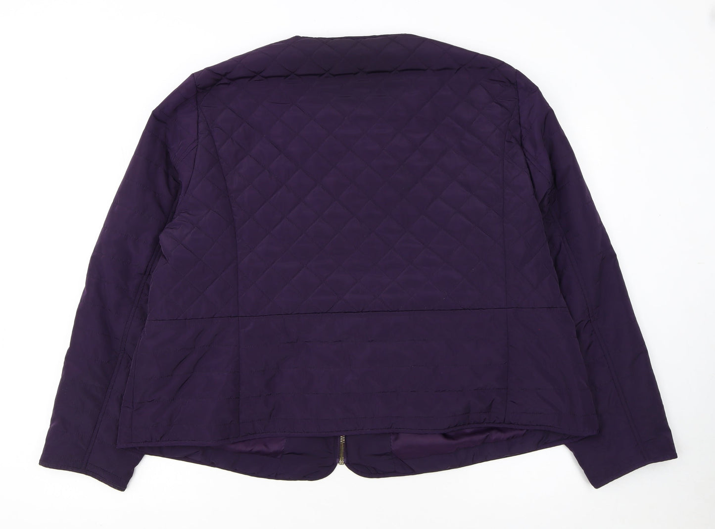 Marks and Spencer Women’s Purple Quilted Zip Jacket Size 24