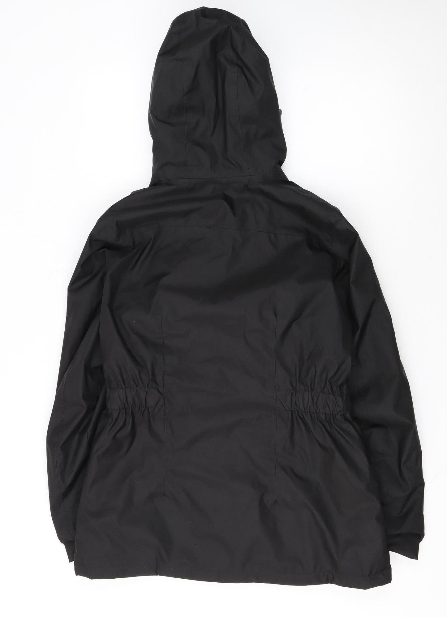 Quechua Women's Black Waterproof Hooded Rain Jacket Size S