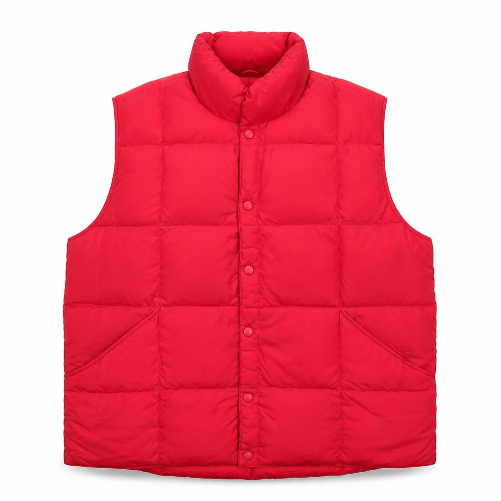 Lands' End Men's Red Puffer Waistcoat L 42in Quilted Down Vest