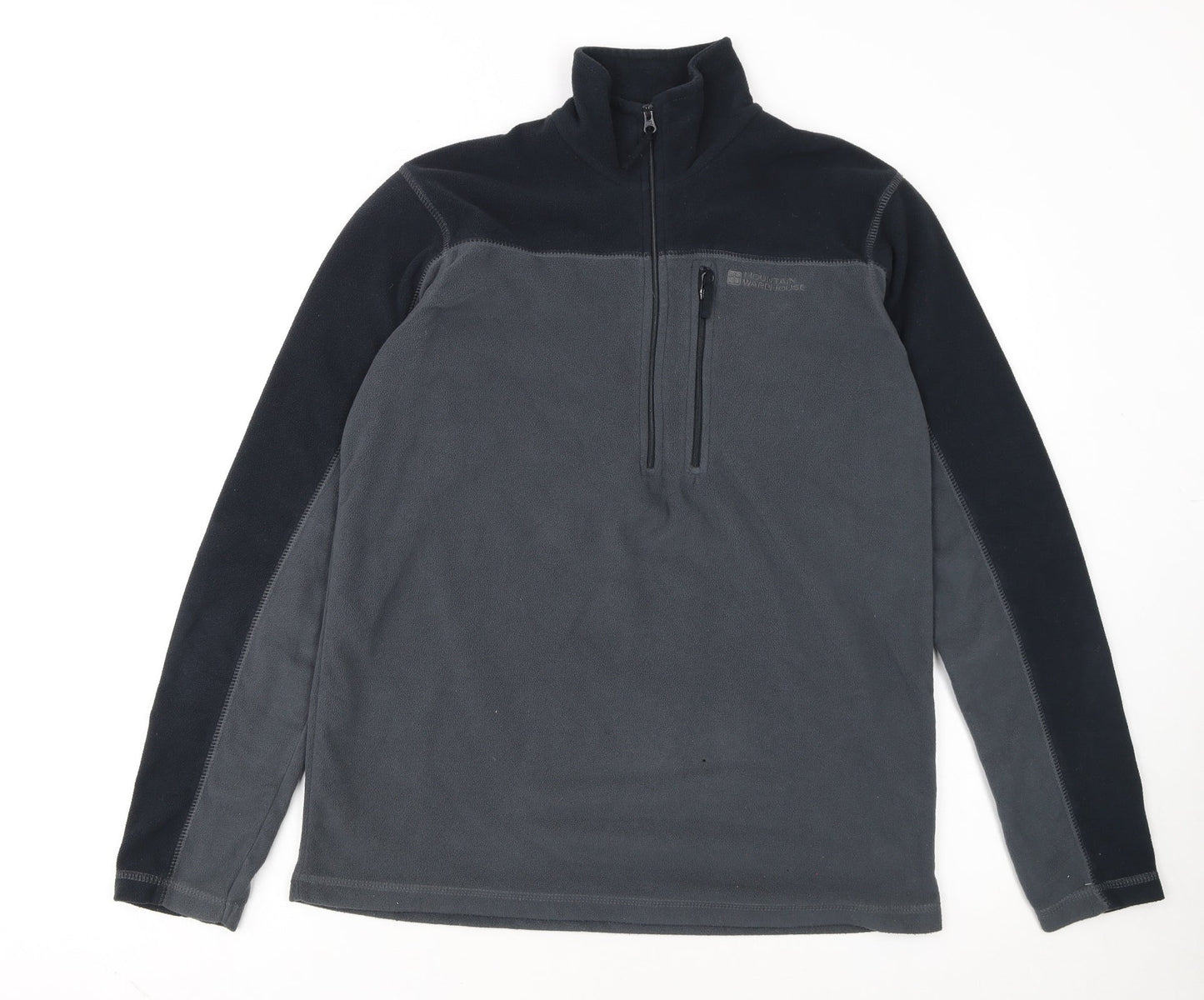 Mountain Warehouse Men’s Grey 1/2 Zip Fleece Pullover Sweatshirt S