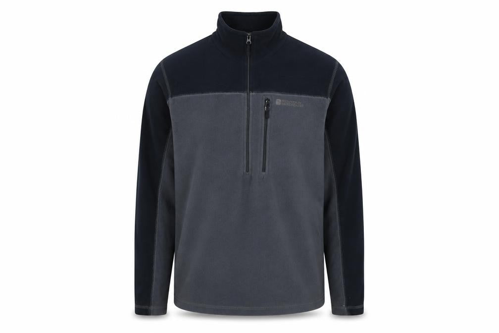 Mountain Warehouse Men’s Grey 1/2 Zip Fleece Pullover Sweatshirt S