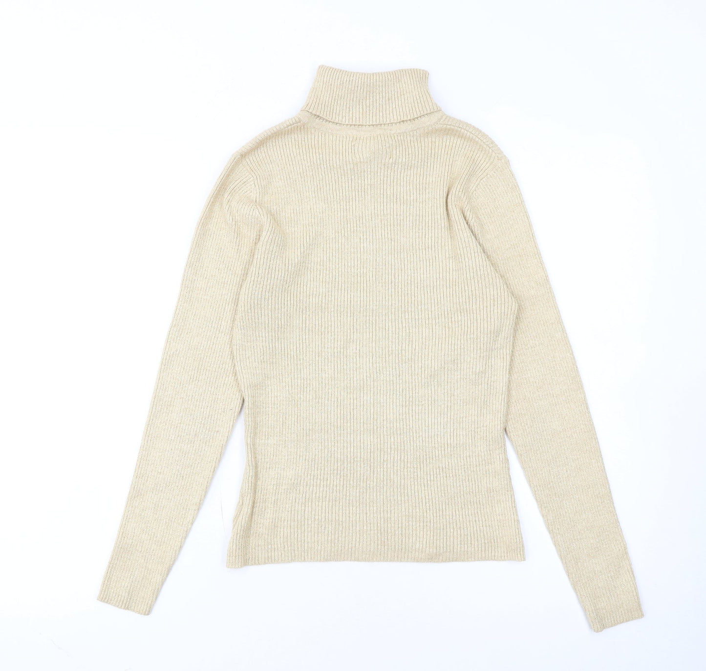Worthington Women's Beige Roll Neck Knit Jumper Size S