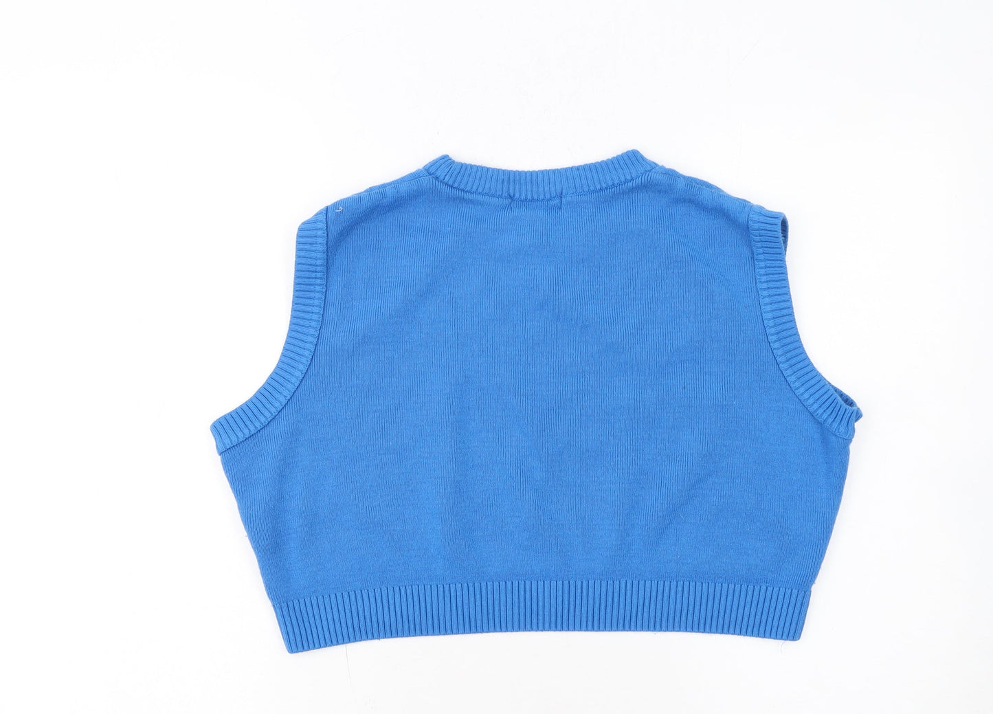Run & Fly Women's Blue Bee Knit Sleeveless Vest XL
