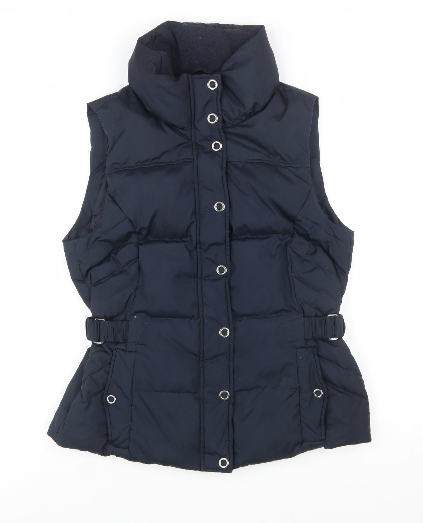 Esprit Womens Blue Puffer Waistcoat Size 14 Sleeveless Lined Polyester