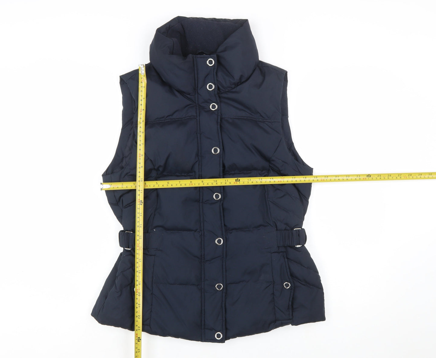 Esprit Womens Blue Puffer Waistcoat Size 14 Sleeveless Lined Polyester
