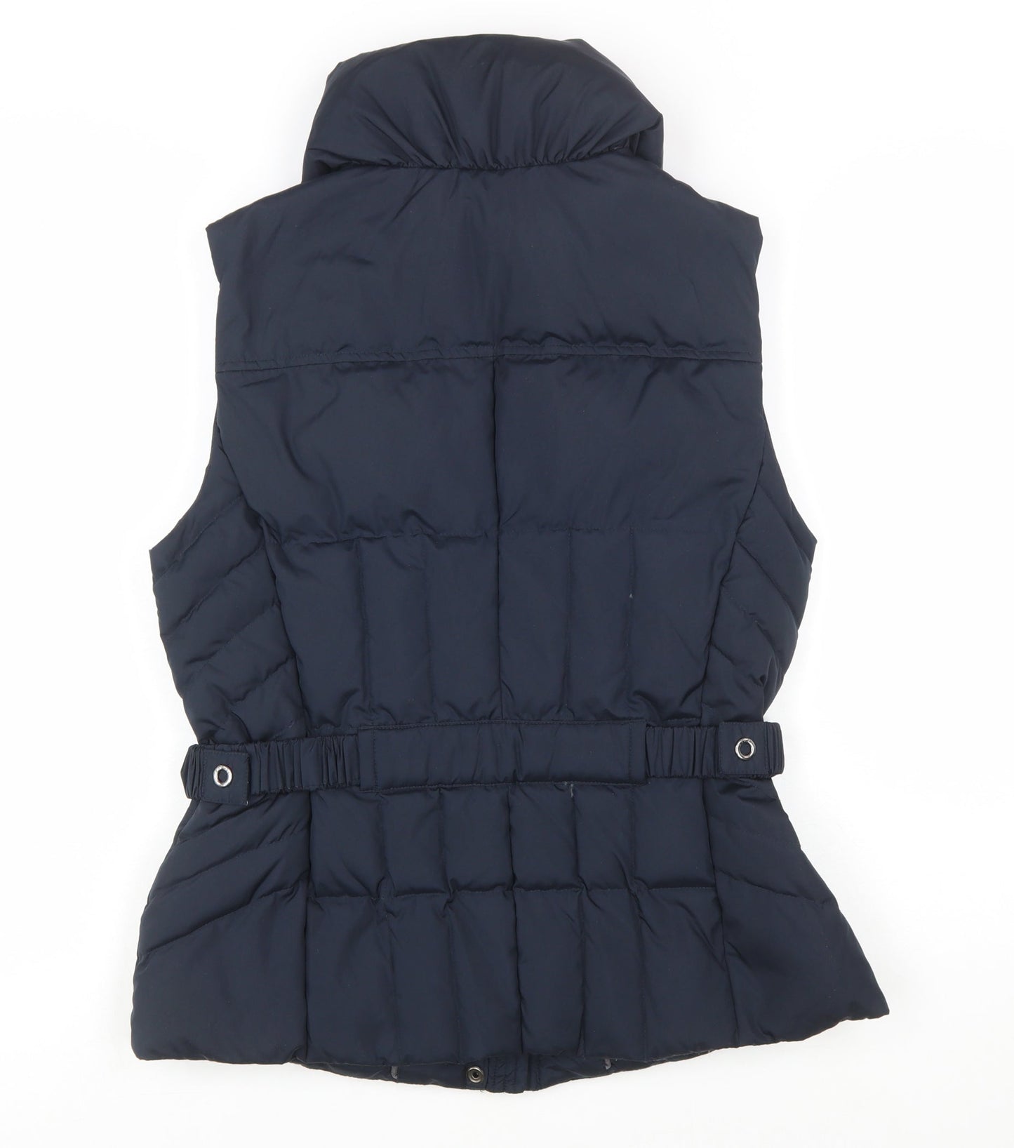 Esprit Womens Blue Puffer Waistcoat Size 14 Sleeveless Lined Polyester