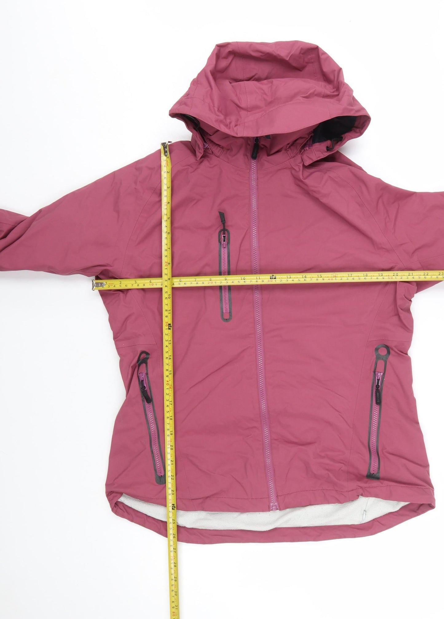 Musto Women's Pink Waterproof Hooded Rain Jacket Size 14