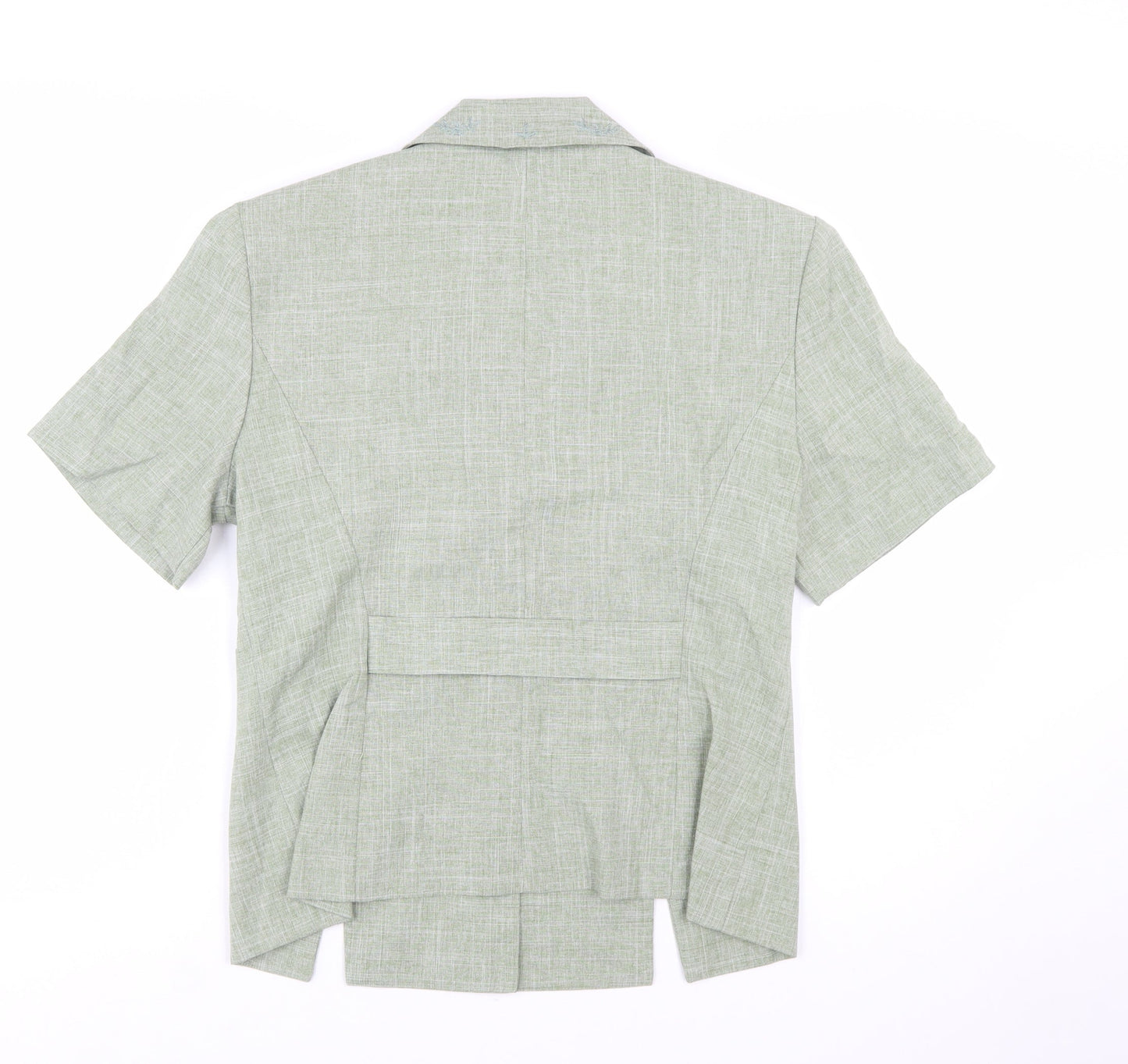 Sag Harbor Women’s Green Short Sleeve Blazer Size 12 Classic Fit