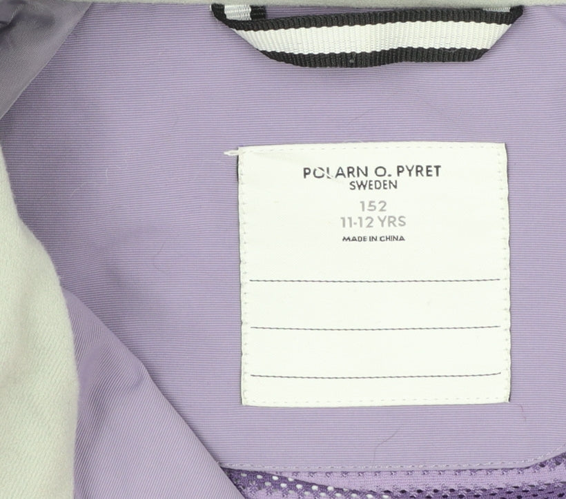 Polarn O. Pyret Boys Purple Hooded Waterproof Parka Coat 11-12 Years