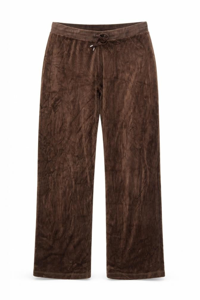 Jones Sport Women's Brown Velour Drawstring Sweatpants M