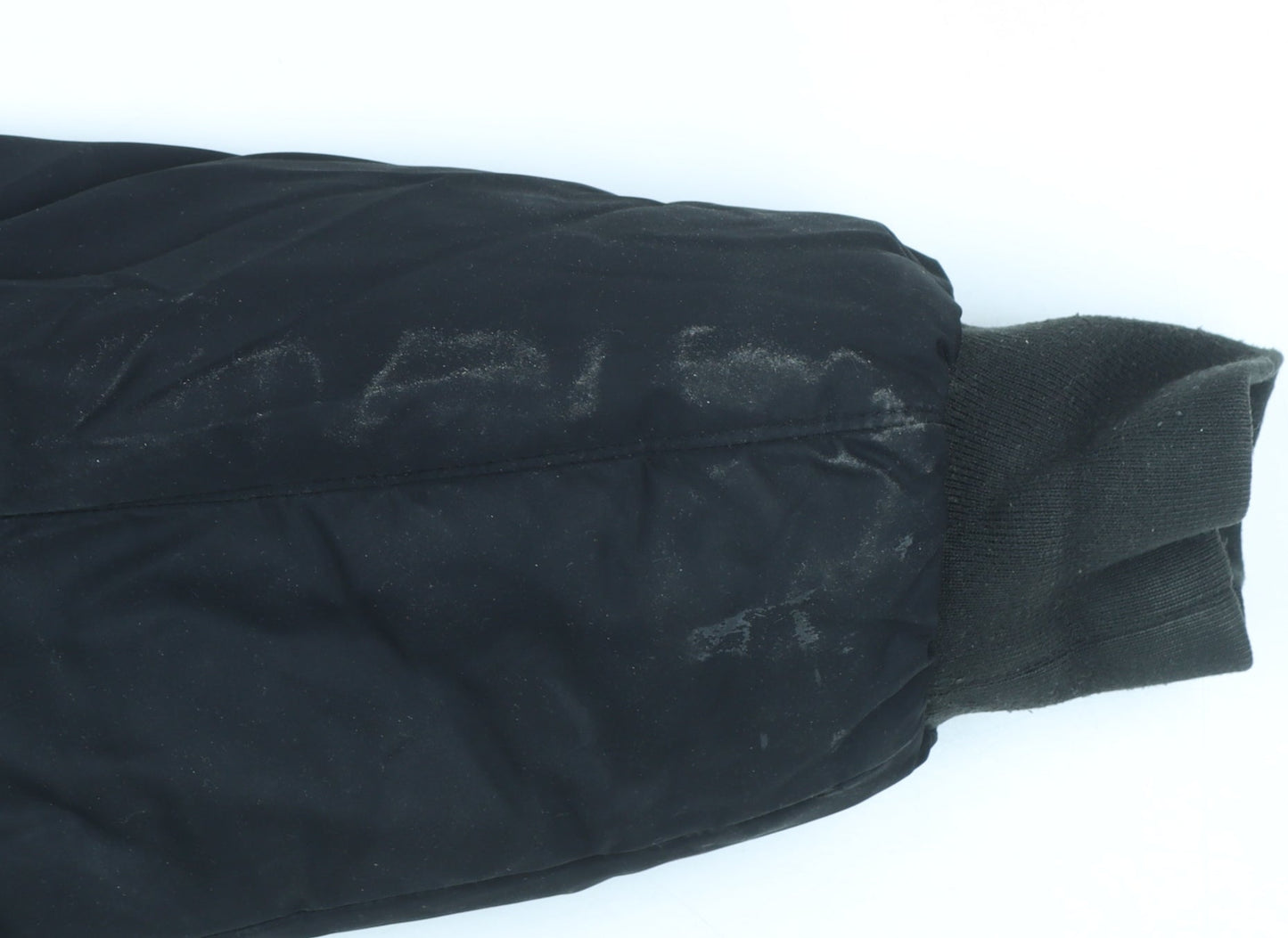 Couture Men’s Black Faux Fur Hooded Bomber Jacket Size L