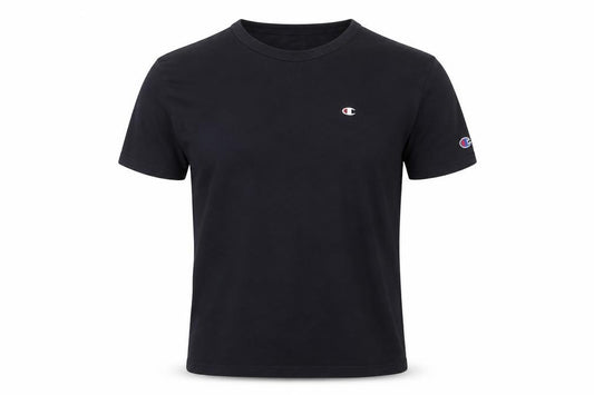 Champion Men's Black Cotton Crew Neck Short Sleeve T-Shirt Size S