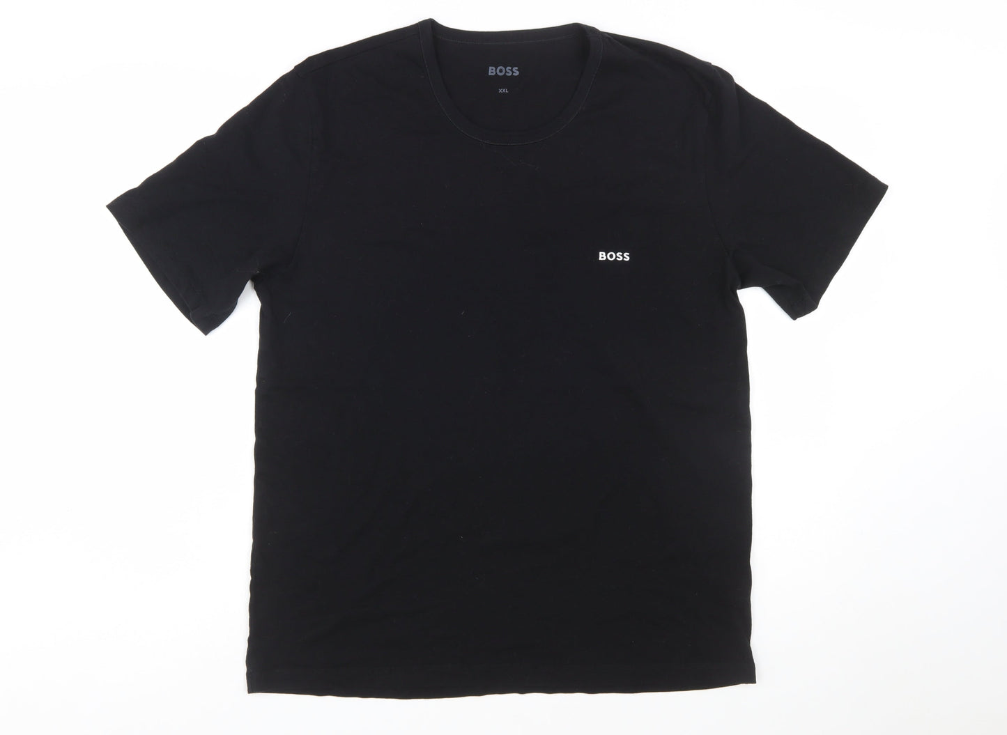 BOSS Men's Black 2XL Crew Neck Cotton T-Shirt