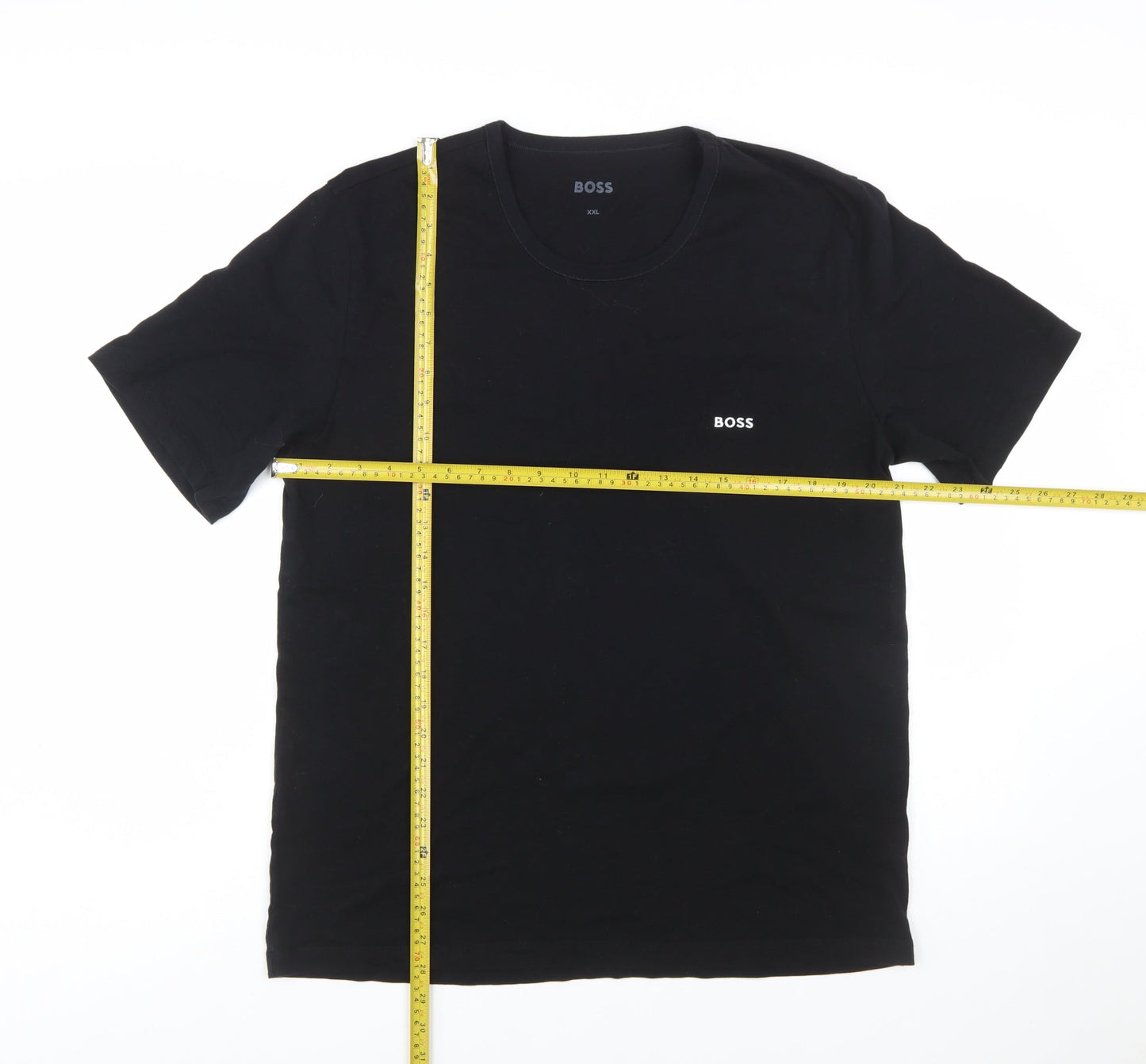BOSS Men's Black 2XL Crew Neck Cotton T-Shirt