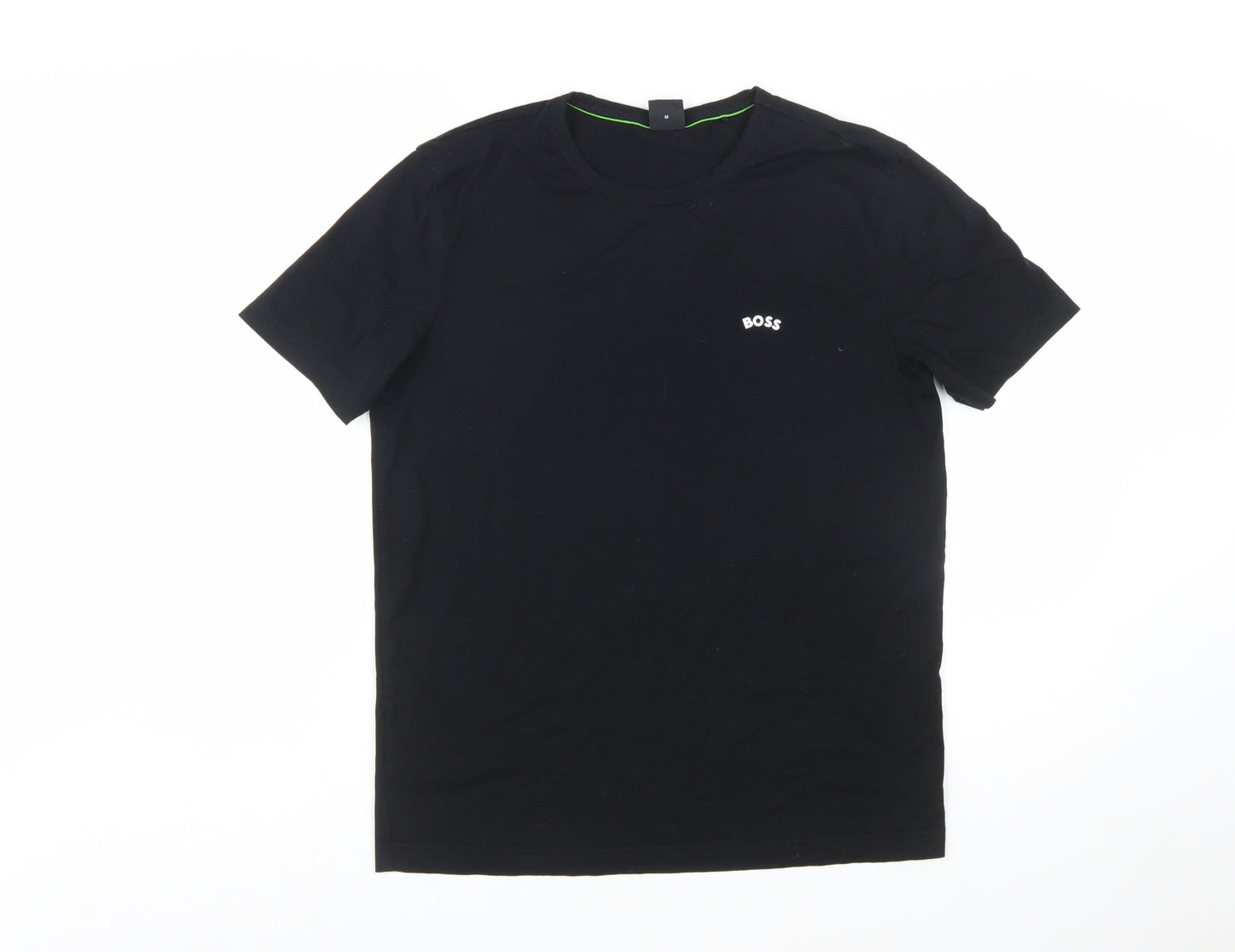 BOSS Men's Black Cotton Crew Neck Short Sleeve T-Shirt M