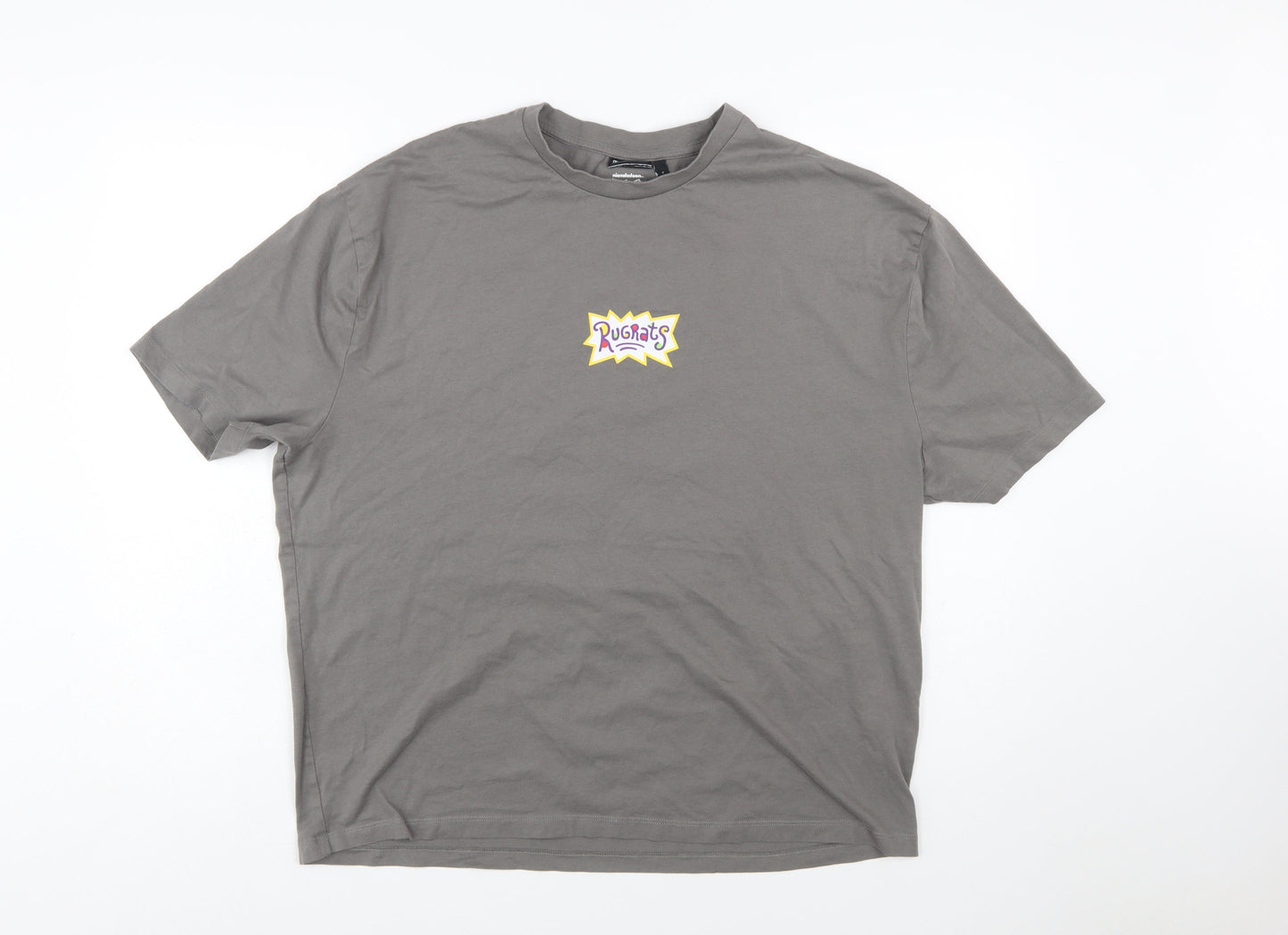 ASOS Design Men’s Grey Rugrats Graphic Short Sleeve T-Shirt Size M