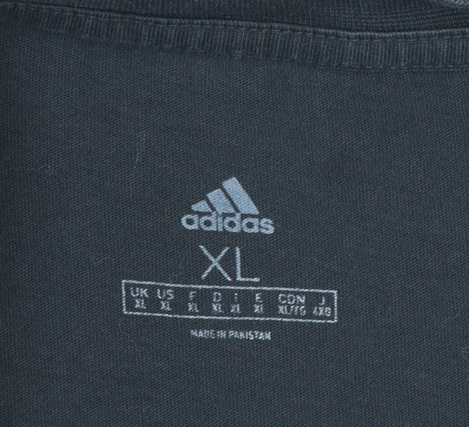 Adidas Men's Black XL Crew Neck Short Sleeve T-Shirt