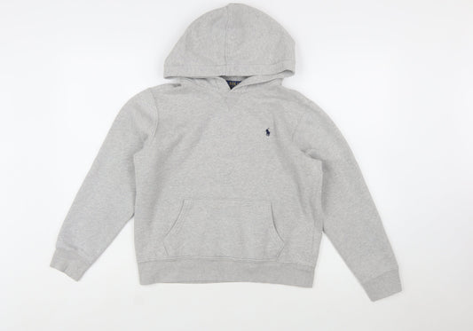 Polo Ralph Lauren Boys Grey Pullover Hoodie Sweatshirt Size 14-16 Years