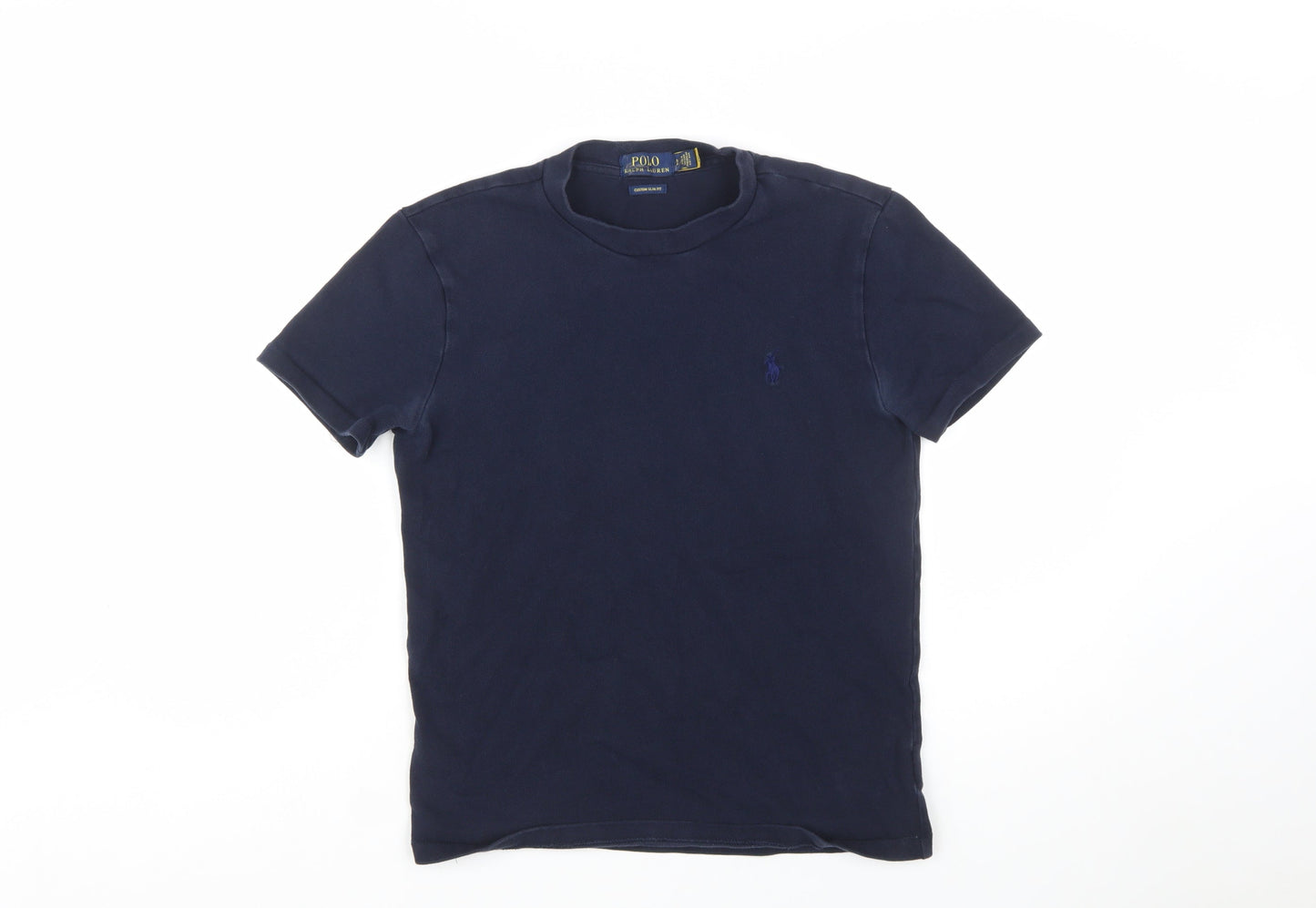 Polo Ralph Lauren Men's Navy Blue Cotton Crew Neck Slim Fit T-Shirt Size S