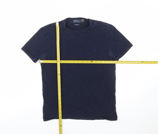 Polo Ralph Lauren Men's Navy Blue Cotton Crew Neck Slim Fit T-Shirt Size S