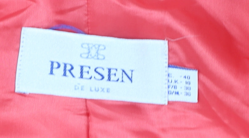 Presen Women Pink Linen Blend Tailored Shawl Collar Jacket Size 10