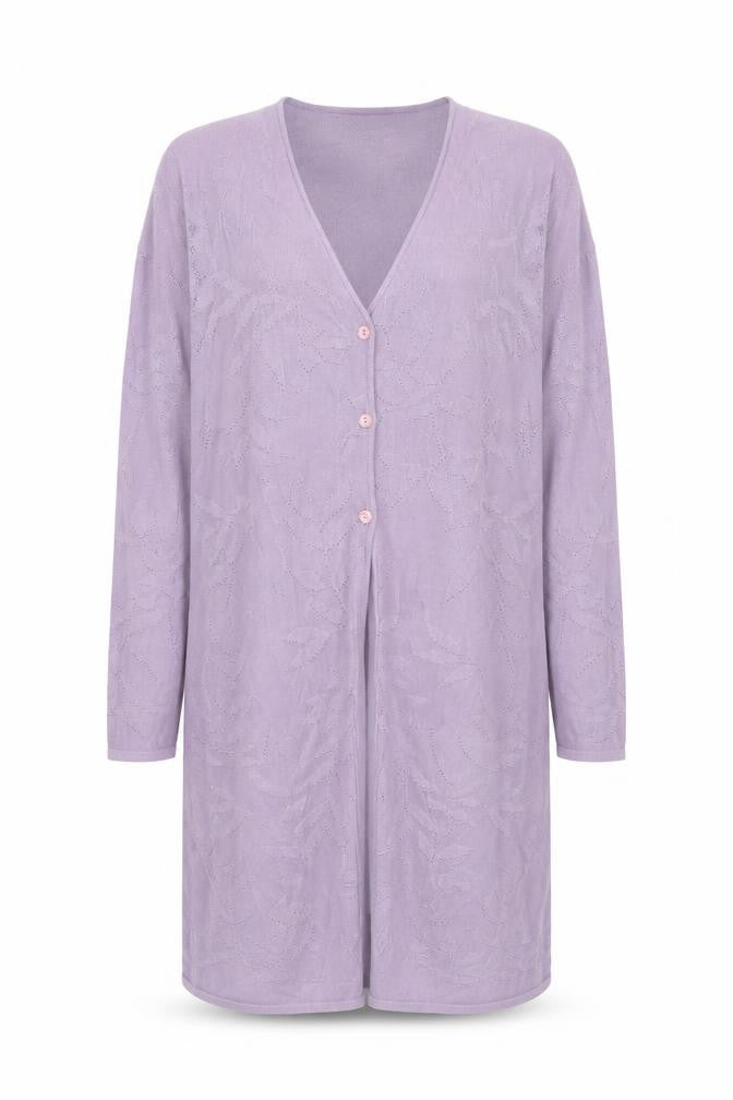Paul Separates Women's Purple Long Sleeve V-Neck Knit Cardigan M