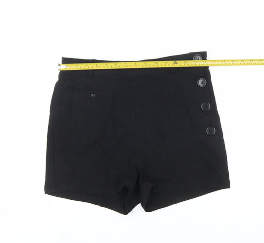 Collectif Vintage Women's Black Sailor Shorts UK 16