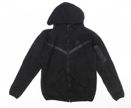 Nike Men's Black Full Zip Hoodie M Regular Fit Fleece