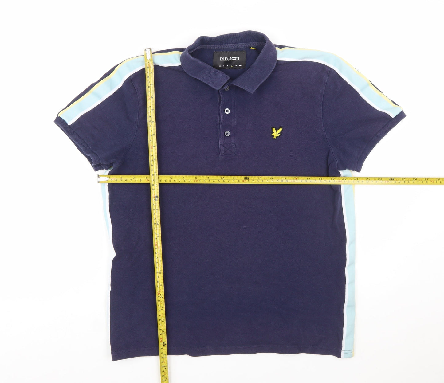 Lyle & Scott Men's Blue Cotton Polo Shirt Size L
