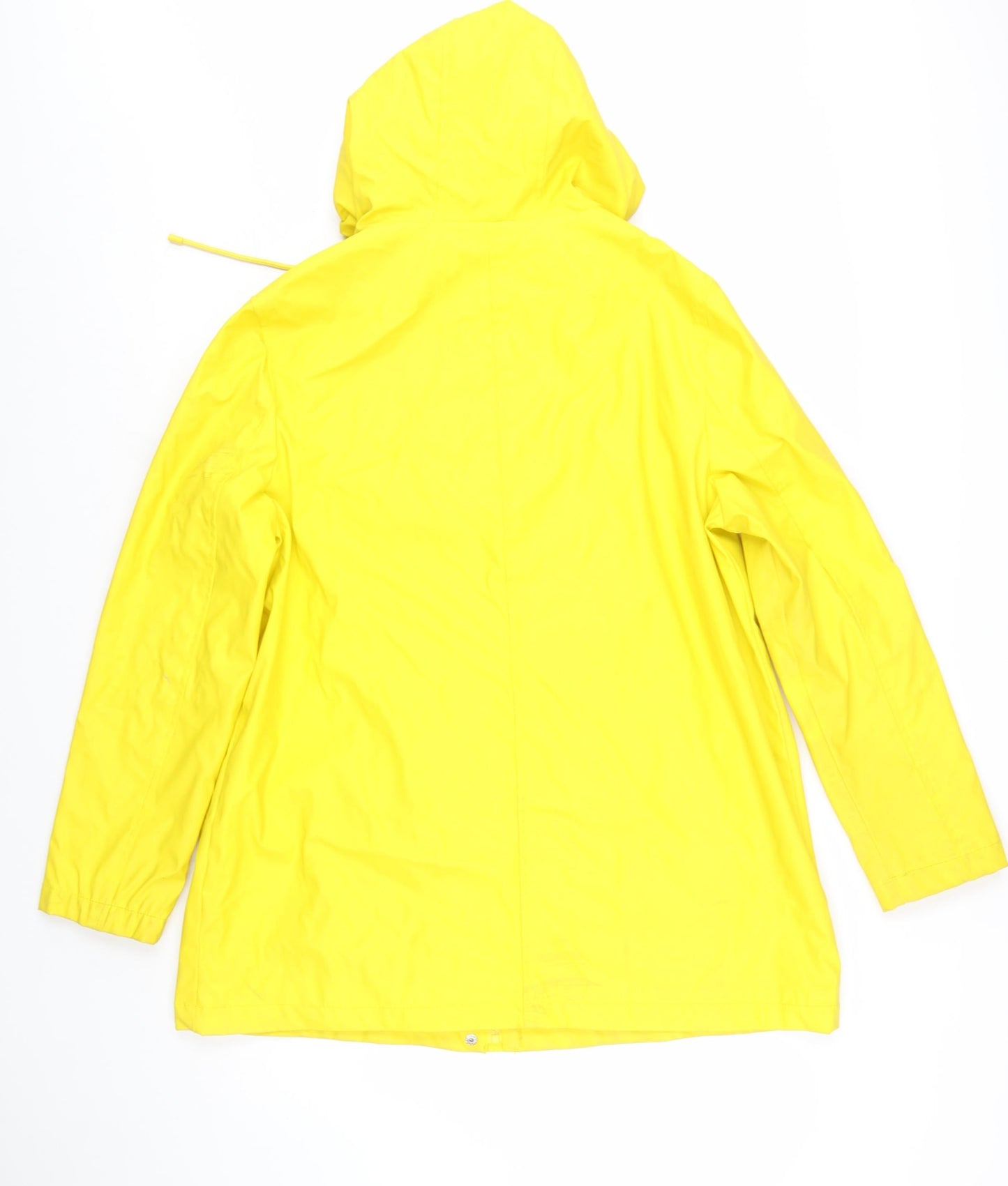 New Look Women’s Yellow Waterproof Hooded Rain Coat Jacket Size 16