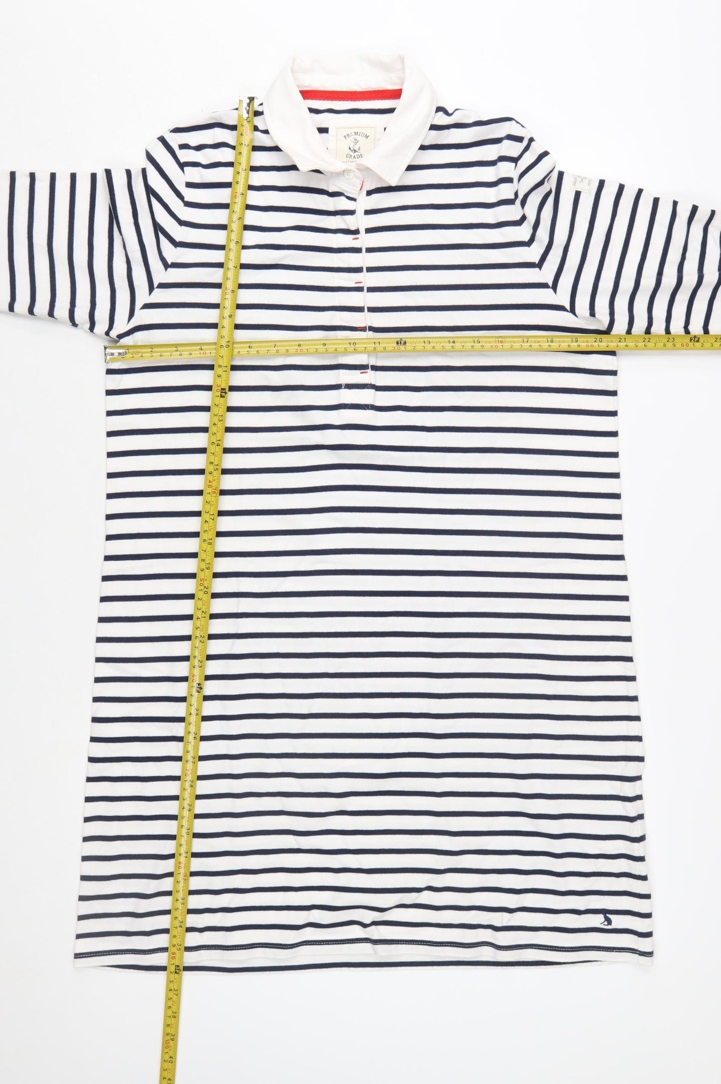 Joules Women’s Multicoloured Size 16 Striped Collared Shirt Dress