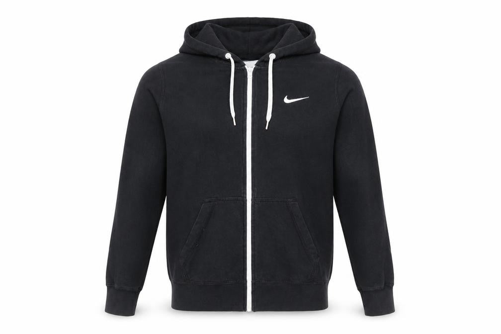 Nike Men's Black Full Zip Hoodie M Regular Fit Fleece Sportswear