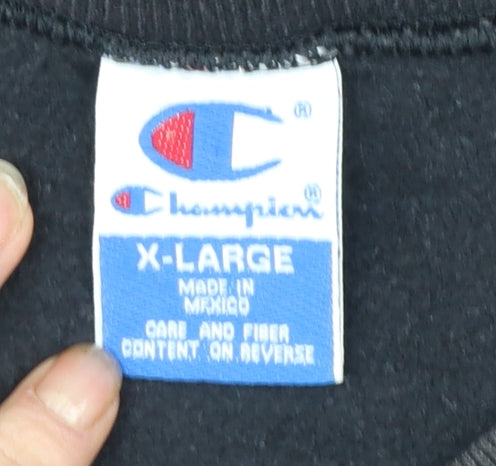 Champion Men's Black XL Pullover Crew Neck Sweatshirt