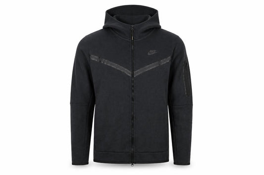 Nike Men's Black Full Zip Hoodie Size S Cotton Blend