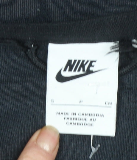 Nike Men's Black Full Zip Hoodie Size S Cotton Blend
