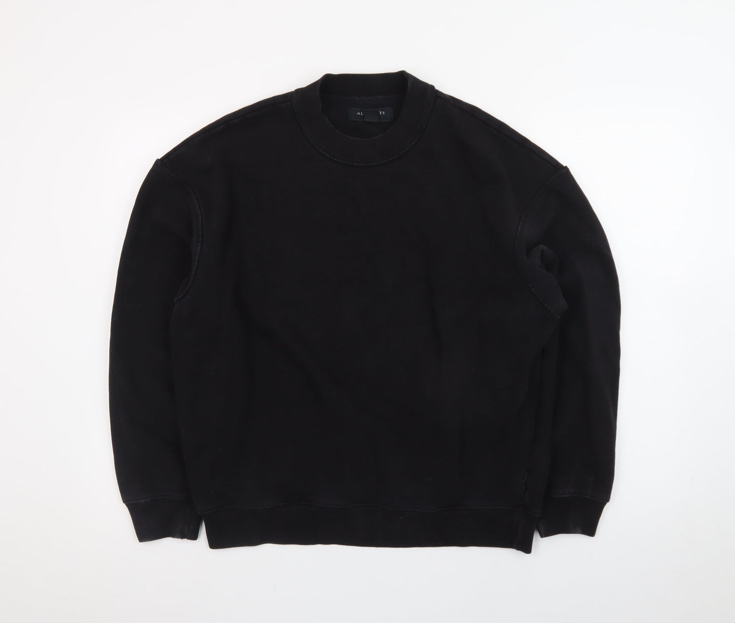AllSaints Men's Black XS Pullover Crew Neck Sweatshirt