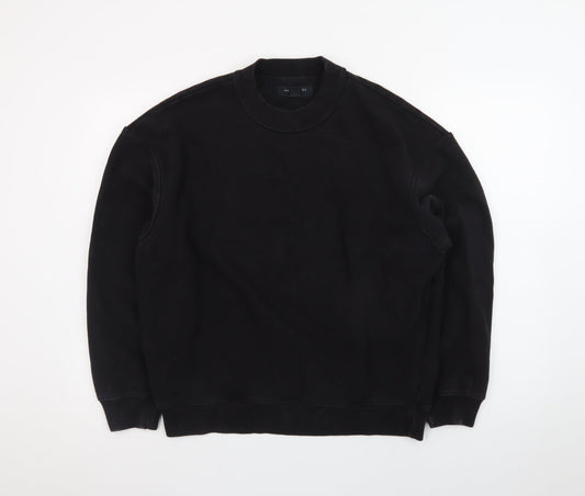 AllSaints Men's Black XS Pullover Crew Neck Sweatshirt